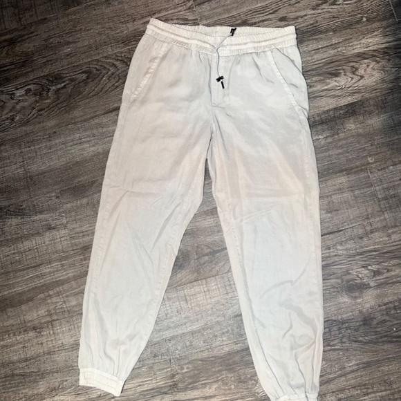 Zara Khaki Drawstring Joggers Womens size L - Picture 2 of 5